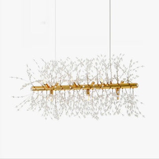 Lustra Lustre Laiton Linéaire Cristal Branche