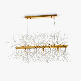 Lustra Lustre Laiton Linéaire Cristal Branche