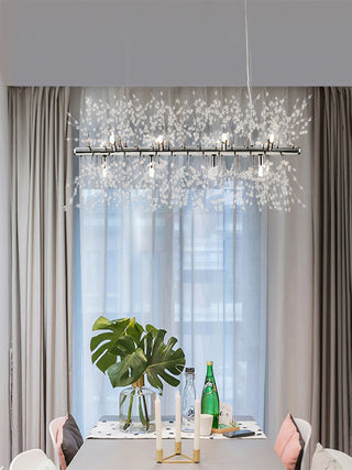 Lustra Lustre Laiton Linéaire Cristal Branche