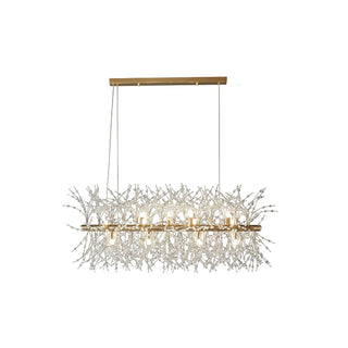 Lustra Lustre Laiton Linéaire Cristal Branche