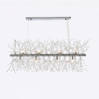 Lustra Lustre Laiton Linéaire Cristal Branche