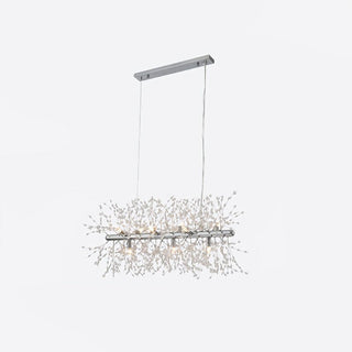 Lustra Lustre Laiton Linéaire Cristal Branche
