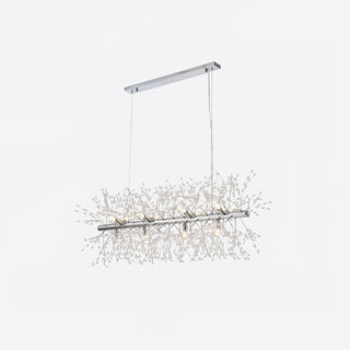 Lustra Lustre Laiton Linéaire Cristal Branche