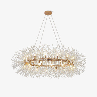 Lustra Lustre Pissenlit Rond en Acier Inoxydable