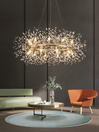 Lustra Lustre Pissenlit Rond en Acier Inoxydable