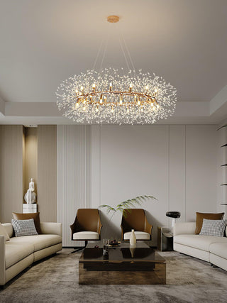 Lustra Lustre Pissenlit Rond en Acier Inoxydable