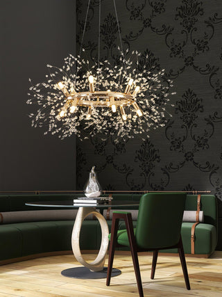 Lustra Lustre Pissenlit Rond en Acier Inoxydable