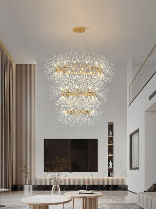 Lustra Lustre Pissenlit Rond en Acier Inoxydable