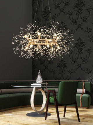 Lustra Lustre Pissenlit Rond en Acier Inoxydable