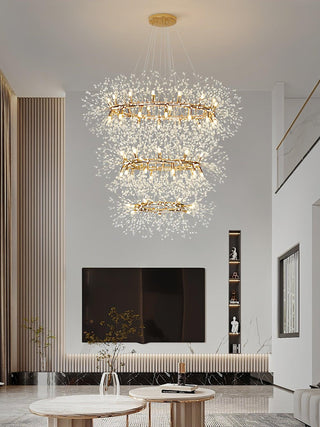 Lustra Lustre Pissenlit Rond en Acier Inoxydable