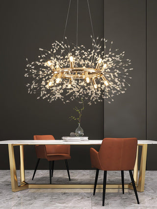 Lustra Lustre Pissenlit Rond en Acier Inoxydable