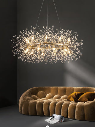 Lustra Lustre Pissenlit Rond en Acier Inoxydable
