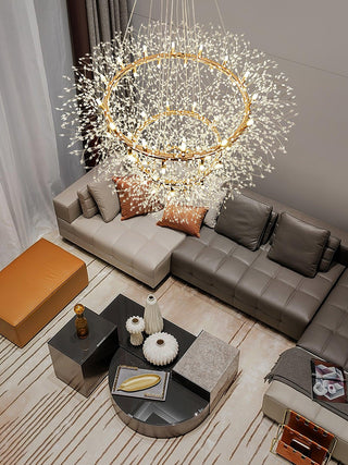 Lustra Lustre Pissenlit Rond en Acier Inoxydable