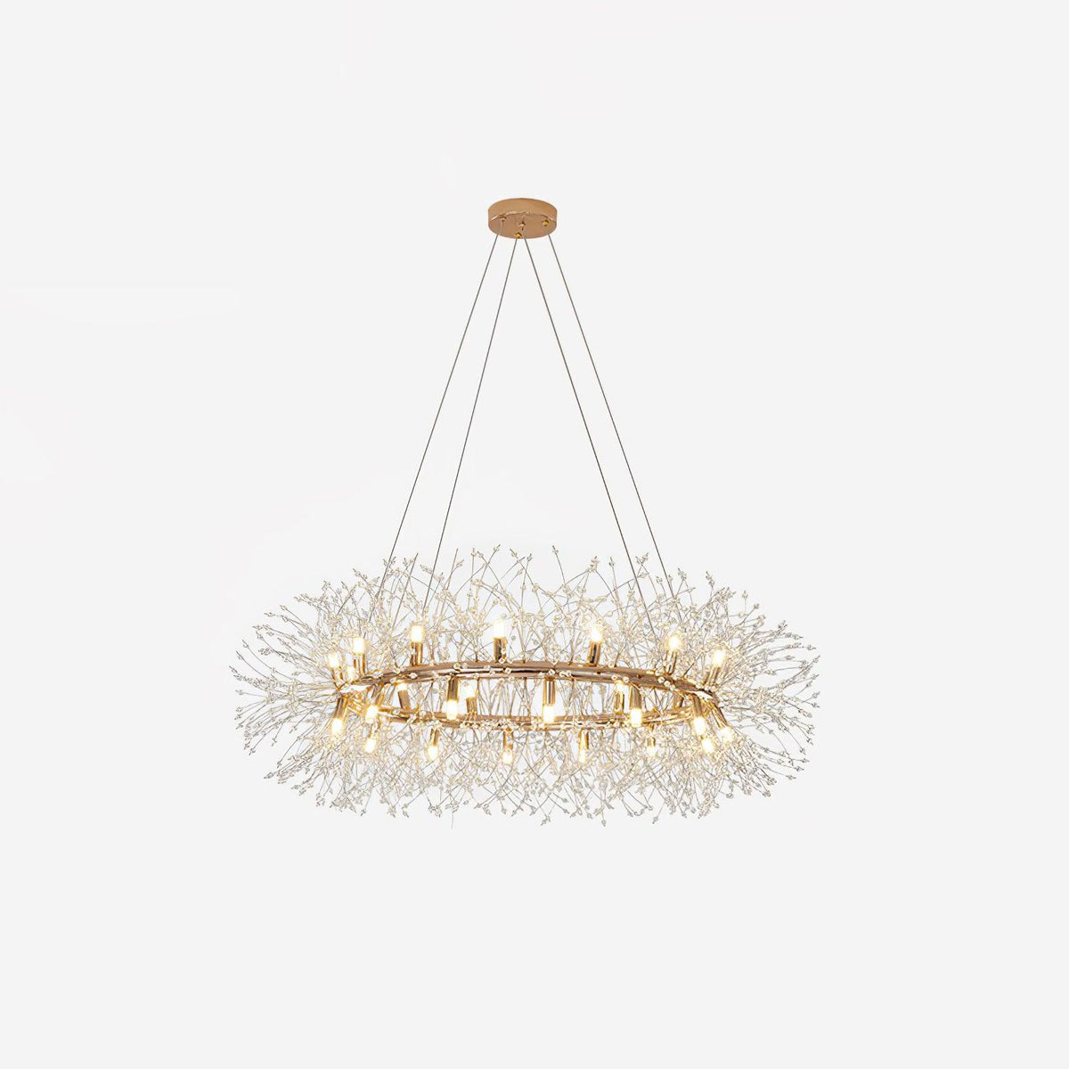 Kirelia Lustre Pissenlit Rond en Acier Inoxydable