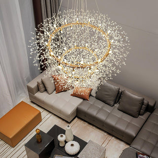 Lustra Lustre Pissenlit Rond en Acier Inoxydable