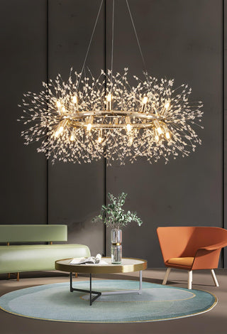 Lustra Lustre Pissenlit Rond en Acier Inoxydable