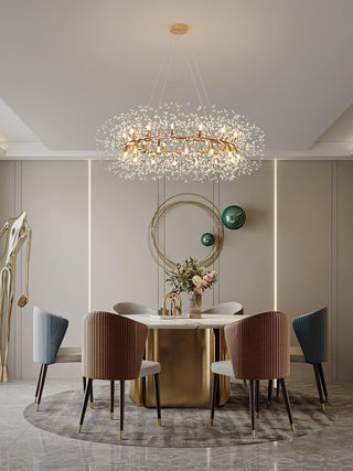 Lustra Lustre Pissenlit Rond en Acier Inoxydable