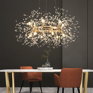 Lustra Lustre Pissenlit Rond en Acier Inoxydable