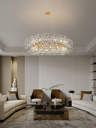 Lustra Lustre Pissenlit Rond en Acier Inoxydable