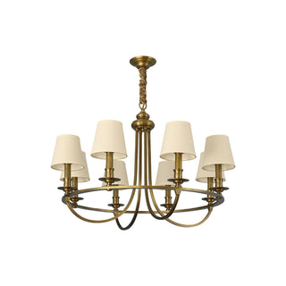Plume Lustre En Tissu Et Laiton De Style Vintage élégant