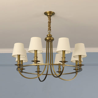 Plume Lustre En Tissu Et Laiton De Style Vintage élégant