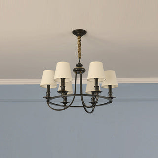 Plume Lustre En Tissu Et Laiton De Style Vintage élégant