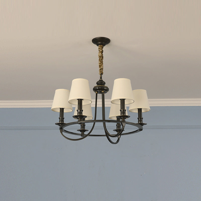 Plume Lustre En Tissu Et Laiton De Style Vintage élégant