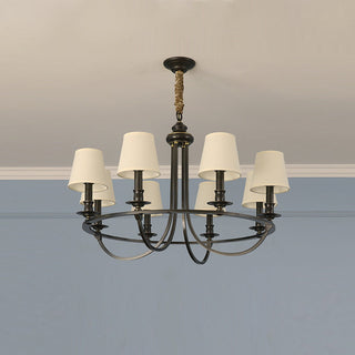 Plume Lustre En Tissu Et Laiton De Style Vintage élégant