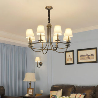 Plume Lustre En Tissu Et Laiton De Style Vintage élégant