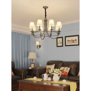 Plume Lustre En Tissu Et Laiton De Style Vintage élégant