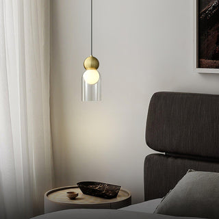Solara Suspension en Laiton Verre Nordique Géométrique