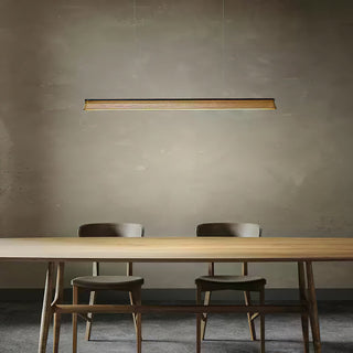 Lustra Suspension Lampe Poutre en Bois Minimaliste