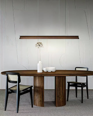 Lustra Suspension Lampe Poutre en Bois Minimaliste