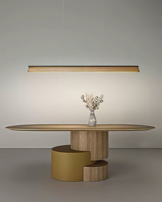 Lustra Suspension Lampe Poutre en Bois Minimaliste