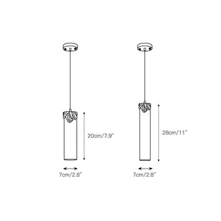 Quiver Suspension Moderne Minimaliste En Laiton Et Albâtre