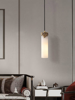 Quiver Suspension Moderne Minimaliste En Laiton Et Albâtre