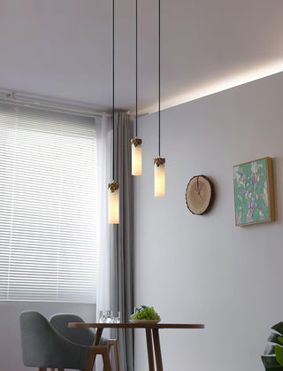 Quiver Suspension Moderne Minimaliste En Laiton Et Albâtre
