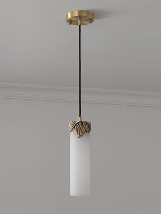 Quiver Suspension Moderne Minimaliste En Laiton Et Albâtre