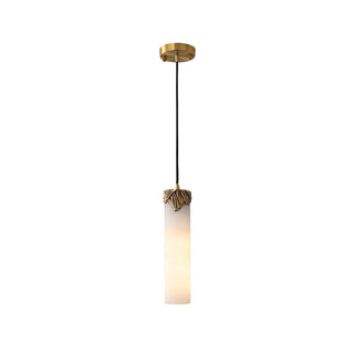 Quiver Suspension Moderne Minimaliste En Laiton Et Albâtre