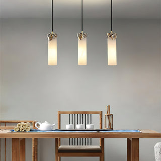 Quiver Suspension Moderne Minimaliste En Laiton Et Albâtre