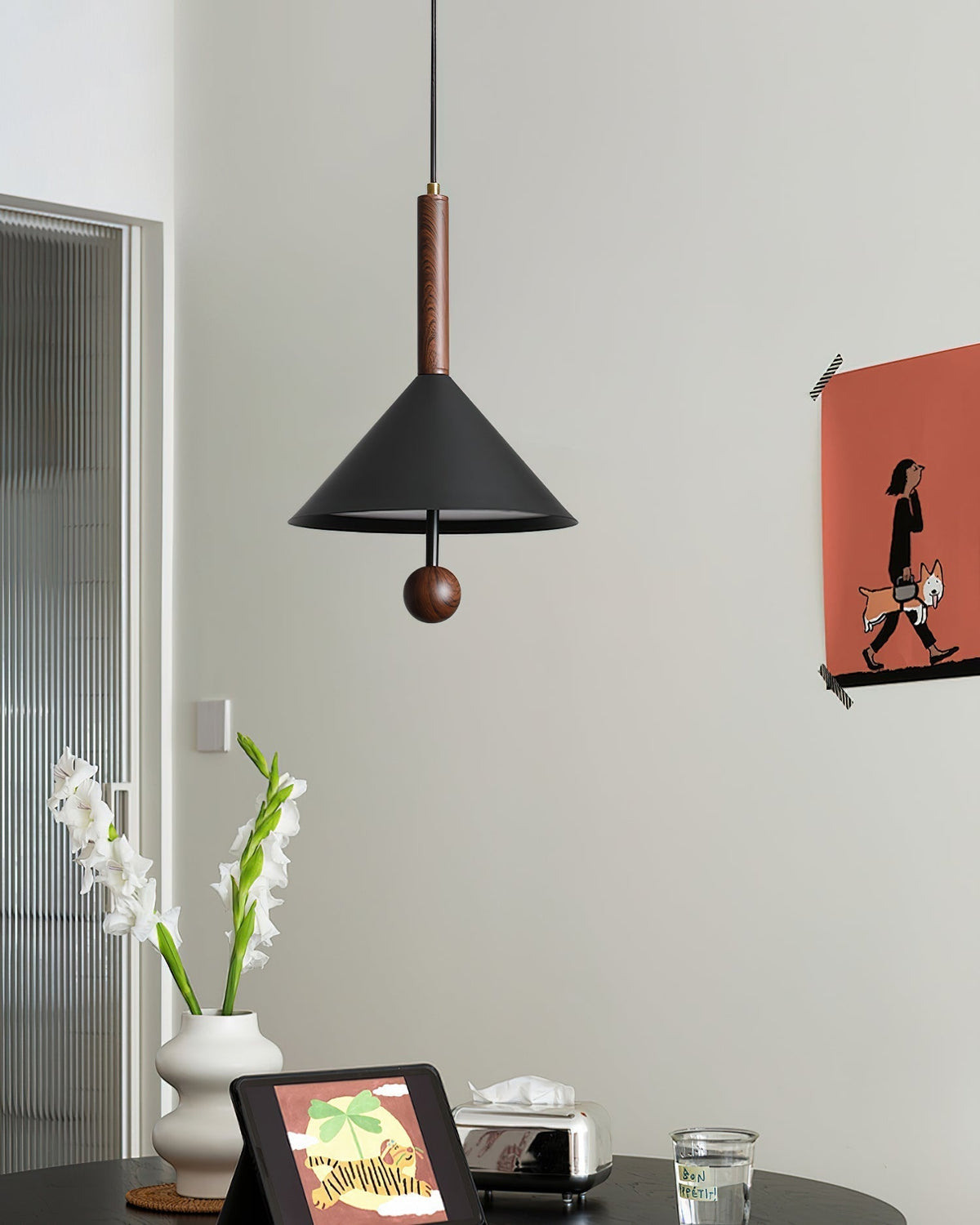Veyra Cone Pendant Light-Neutral Decor