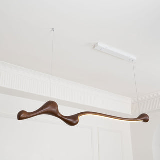 Solarace Lampe à suspension rétro en bois
