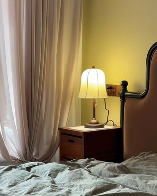 Ivelen Lampe de Table en Bois Wabi-Sabi
