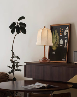 Ivelen Lampe de Table en Bois Wabi-Sabi