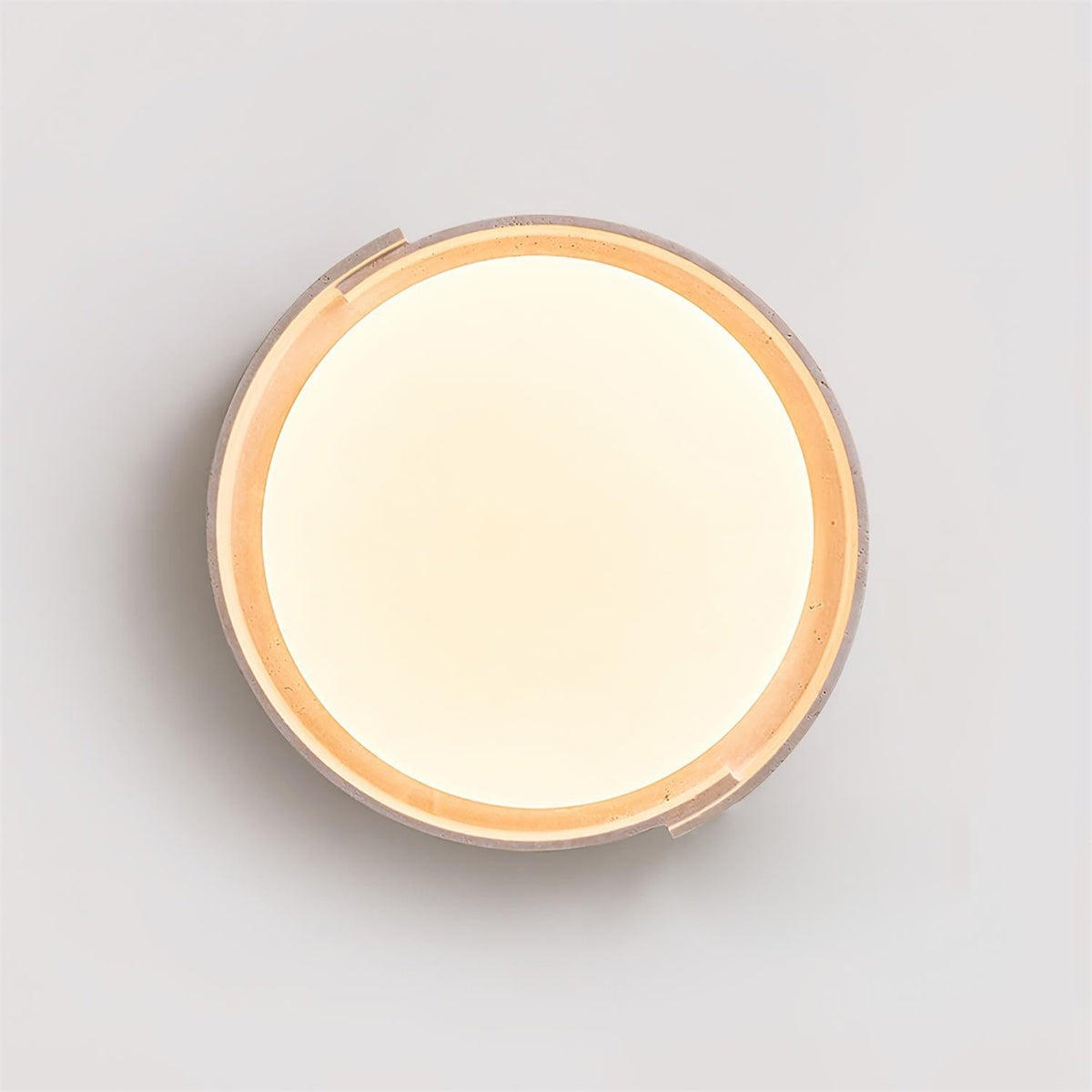 Solen Ceiling Light Minimalist Round Travertine-Neutral Decor