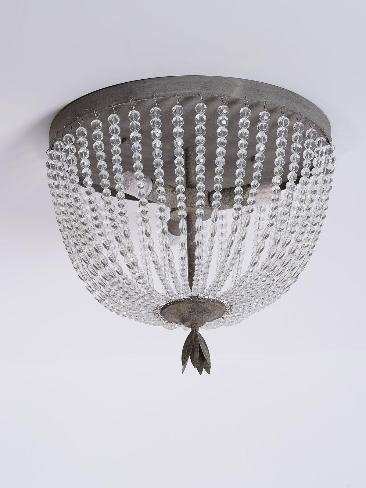 Galora Plafonnier avec brins de perles de cristal de luxe