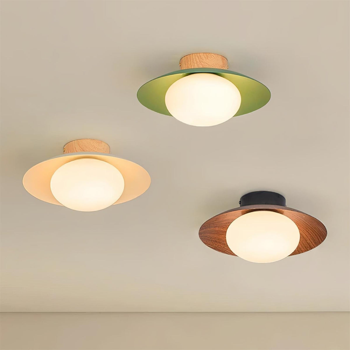 Verdora Green Flush Mount Ceiling Light-Neutral Decor