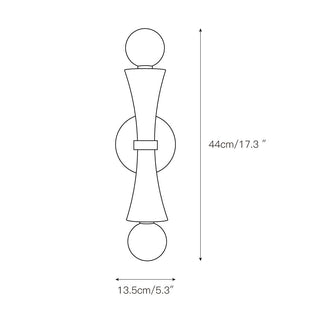 Aura Lampe Murale En Travertin Et Verre Minimaliste Moderne
