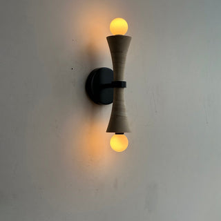 Aura Lampe Murale En Travertin Et Verre Minimaliste Moderne