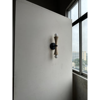 Aura Lampe Murale En Travertin Et Verre Minimaliste Moderne